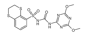 N-[(4,6-Dimethoxy-1,3,5-triazin-2-yl)aminocarbonyl]-1,4-benzodithian-5-sulfonamide Structure