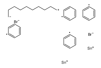 bromo-[10-[bromo(diphenyl)stannyl]decyl]-diphenylstannane Structure