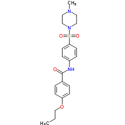 N-{4-[(4-Methyl-1-piperazinyl)sulfonyl]phenyl}-4-propoxybenzamide结构式