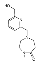 1-<<6-(hydroxymethyl)-2-pyridyl>methyl>hexahydro-1,4-diazepin-5-one结构式