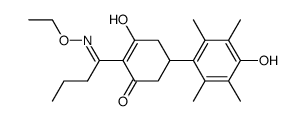 2-[1-(ethoxyimino)butyl]-3-hydroxy-5-(4-hydroxy-2,3,5,6-tetramethylphenyl)cyclohex-2-en-1-one Structure