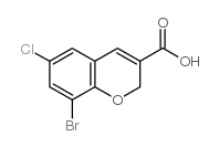 8-Bromo-6-chloro-2H-chromene-3-carboxylic acid structure