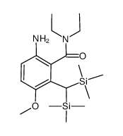 6-Amino-2-(bis-trimethylsilanyl-methyl)-N,N-diethyl-3-methoxy-benzamide Structure