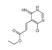 3-(4-氨基-6-氯-5-嘧啶基)丙烯酸乙酯结构式