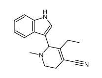 5-Ethyl-6-(1H-indol-3-yl)-1-methyl-1,2,3,6-tetrahydro-pyridine-4-carbonitrile结构式