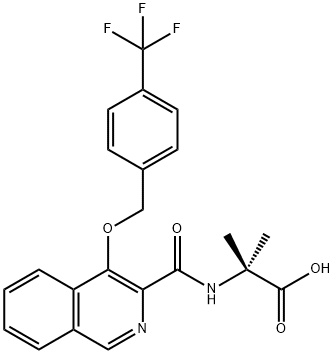 Alanine,2-methyl-N-[[4-[[4-(trifluoromethyl)phenyl]methoxy]-3-isoquinolinyl]carbonyl]- picture