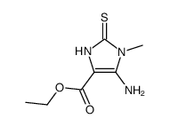 5-amino-1-methyl-2-thioxo-2,3-dihydro-1H-imidazole-4-carboxylic acid ethyl ester Structure