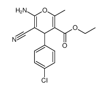 ethyl 6-amino-4-(4-chlorophenyl)-5-cyano-2-methyl-4H-pyran-3-carboxylate结构式