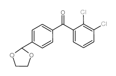 2,3-DICHLORO-4'-(1,3-DIOXOLAN-2-YL)BENZOPHENONE Structure