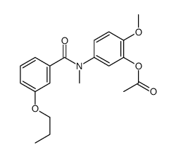 [2-methoxy-5-[methyl-(3-propoxybenzoyl)amino]phenyl] acetate结构式