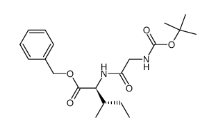 N-(tert-Butyloxycarbonyl)glycyl-L-isoleucin-benzylester结构式