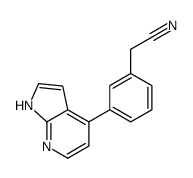 2-[3-(1H-pyrrolo[2,3-b]pyridin-4-yl)phenyl]acetonitrile Structure