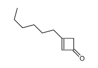 3-hexylcyclobut-2-en-1-one结构式