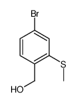 (4-bromo-2-methylsulfanylphenyl)methanol structure