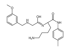 (2S)-6-amino-2-[[2-[(3-methoxyphenyl)methylamino]acetyl]amino]-N-(4-methylphenyl)hexanamide结构式