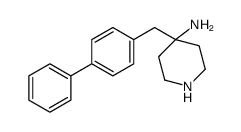 4-[(4-phenylphenyl)methyl]piperidin-4-amine结构式