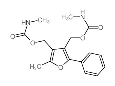 [2-methyl-4-(methylcarbamoyloxymethyl)-5-phenyl-3-furyl]methyl N-methylcarbamate结构式