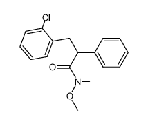 3-(2-Chloro-phenyl)-N-methoxy-N-methyl-2-phenyl-propionamide Structure