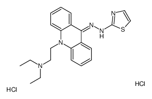 N-[[10-[2-(diethylamino)ethyl]acridin-9-ylidene]amino]-1,3-thiazol-2-amine,dihydrochloride结构式