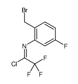 N-[2-(bromomethyl)-5-fluorophenyl]-2,2,2-trifluoroethanimidoyl chloride Structure