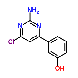 3-(2-Amino-6-chloro-4-pyrimidinyl)phenol Structure