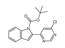 tert-butyl 2-(6-chloropyrimidin-4-yl)-1H-indole-1-carboxylate结构式