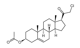3β-acetoxy-21-chloro-pregn-5-en-20-one Structure