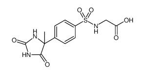 Glycine, N-[[4-(4-methyl-2,5-dioxo-4-imidazolidinyl)phenyl]sulfonyl] Structure