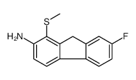 7-fluoro-1-methylsulfanyl-9H-fluoren-2-amine结构式
