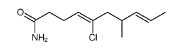 5-Chlor-7-methyldeca-4,8-diensaeureamid Structure