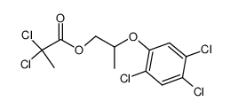 2,2-dichloro-propionic acid-[2-(2,4,5-trichloro-phenoxy)-propyl ester]结构式