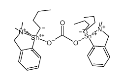 bis([2-(N,N-dimethylaminomethyl)phenyl]di-n-butyltin(IV))carbonate Structure
