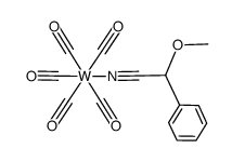 pentacarbonyl[methoxy(phenyl)acetonitrile]tungsten Structure