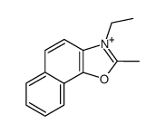 3-ethyl-2-methyl-naphtho[2,1-d]oxazolium结构式