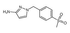1-(4-methanesulfonyl-benzyl)-1H-pyrazol-3-ylamine结构式
