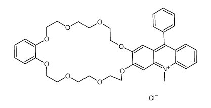 [2,3-(10-methyl-9-phenylacridinium)]-(1',2'-phenyl)-24-crown-8 chloride结构式