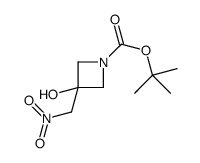 3-羟基-3-(硝基甲基)氮杂环丁烷-1-羧酸叔丁酯结构式