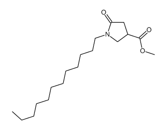1-Dodecyl-5-oxo-3-pyrrolidinecarboxylic acid methyl ester结构式