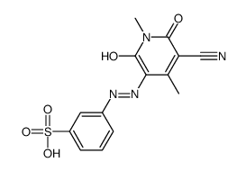 3-(5-氰基-2-羟基-1,4-二甲基-6-氧代-1,6-二氢吡啶-3-氮杂)苯磺酸结构式