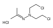 2-chloro-N-(2-chloroethyl)-N-(propan-2-ylideneamino)ethanamine,hydrochloride结构式