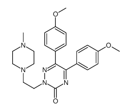 5,6-bis(4-methoxyphenyl)-2-[2-(4-methylpiperazin-1-yl)ethyl]-1,2,4-triazin-3-one结构式