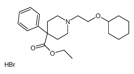 ethyl 1-(2-cyclohexyloxyethyl)-4-phenylpiperidin-1-ium-4-carboxylate,bromide结构式
