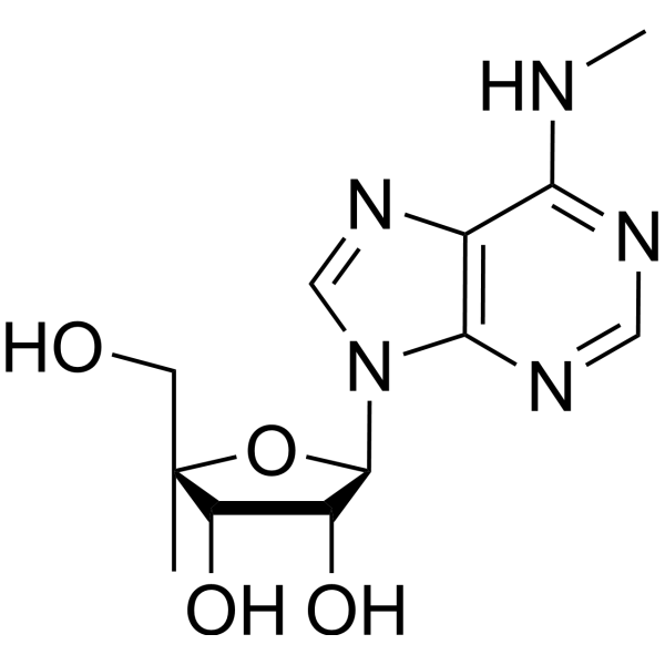 4’-C-Methyl-N6-methyladenosine结构式