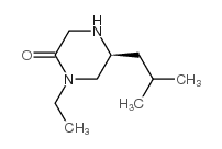 Piperazinone, 1-ethyl-5-(2-methylpropyl)-, (S)- (9CI) Structure