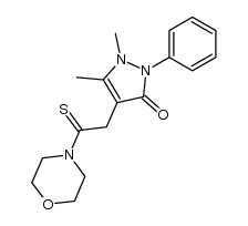 4-[(1,5-dimethyl-3-oxo-2-phenyl-2,3-dihydro-1H-pyrazol-4-yl)-thioacetyl]-morpholine Structure