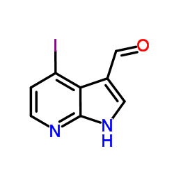 4-Iodo-7-azaindole-3-carbaldehyde structure