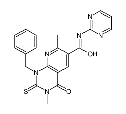 1-benzyl-3,7-dimethyl-4-oxo-N-pyrimidin-2-yl-2-sulfanylidenepyrido[2,3-d]pyrimidine-6-carboxamide Structure
