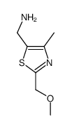 1-[2-(methoxymethyl)-4-methyl-1,3-thiazol-5-yl]methanamine(SALTDATA: 2.08HCl 0.3H2O 0.04(C6H5)3PO)结构式