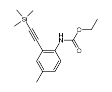 ethyl (4-methyl-2-((trimethylsilyl)ethynyl)phenyl)carbamate Structure