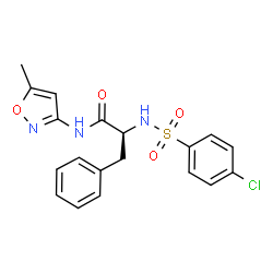 Nalpha-[(4-chlorophenyl)sulfonyl]-N-(5-methyl-1,2-oxazol-3-yl)-L-phenylalaninamide structure